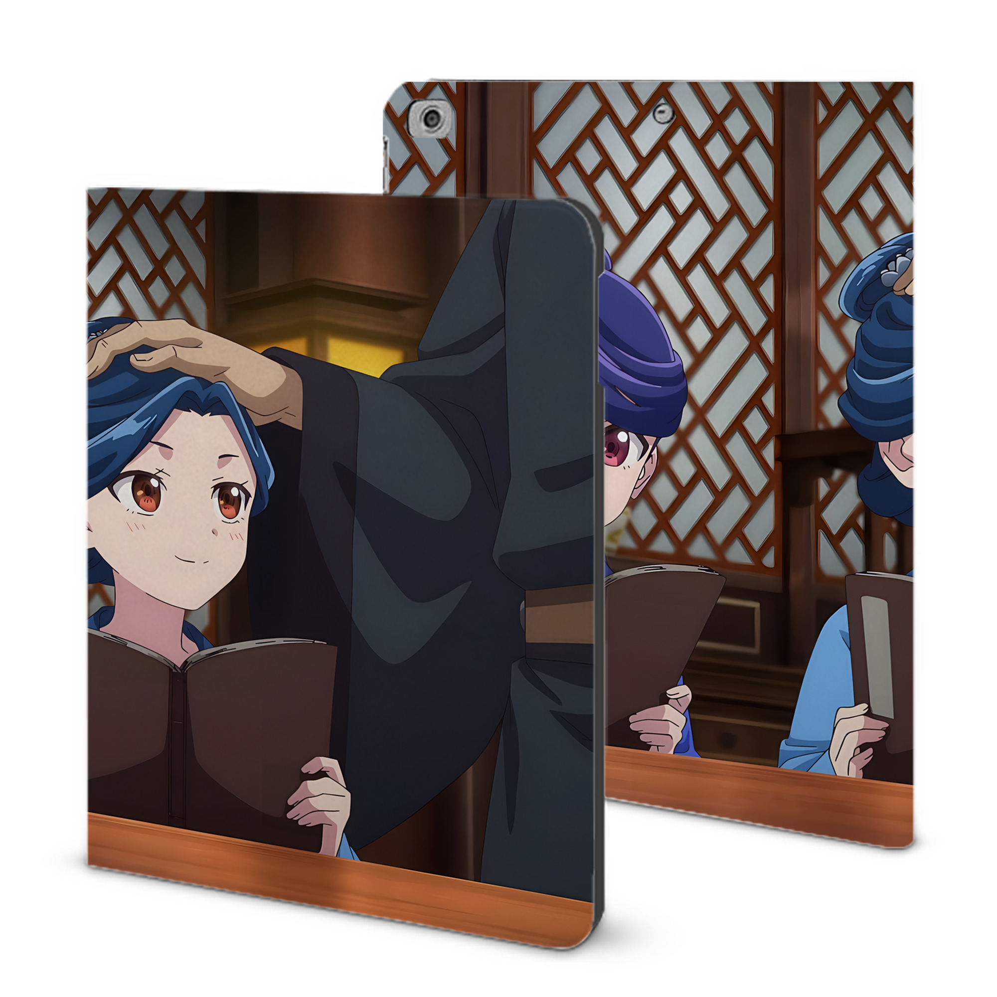 （画像用） 薬屋のひとりごと The Apothecary Diaries IPad ケース ブック型 PUレザー TPU 耐衝撃 軽量 薄型 ペン収納なし 全面保護 IPad 各モデル対応